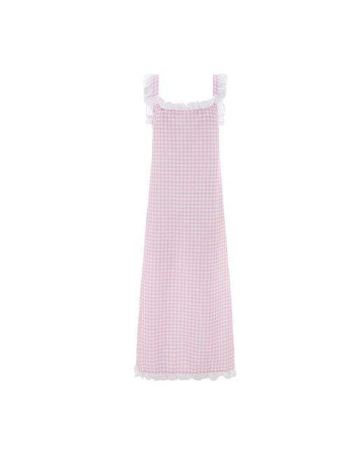 Love Letters X Pink Dolce Gingham Rosa Sleep Dress