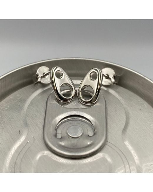 Cier Metallic Soda Tab Stud Earrings