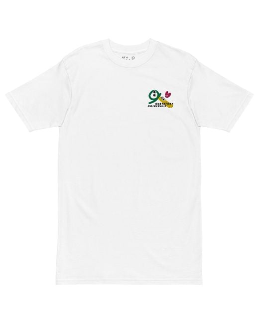 Anchor and Crew White Gustatory Originals Shapes & Heavy Cotton Embroidered T-Shirt for men