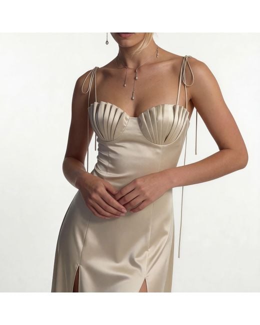 La Musa Natural Neutrals Milk Mermaid Dress