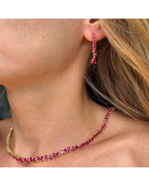 Native Gem Red Duchess Necklace- Ruby