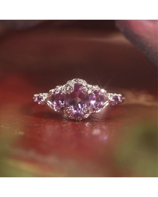 Azura Jewelry New York Purple The Wilderfern Amethyst Ring Vermeil