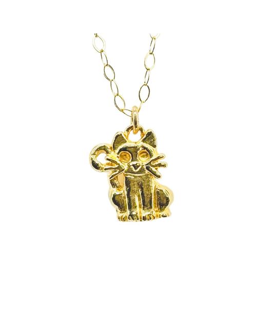 Lexi Jewelry Metallic Whiskers Cat Charm Necklace