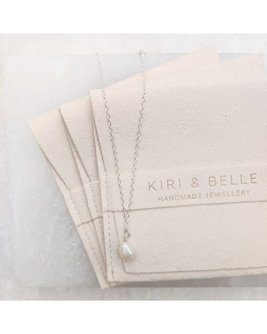 Kiri & Belle Metallic Mini Florence Small Pearl Pendant Sterling Necklace