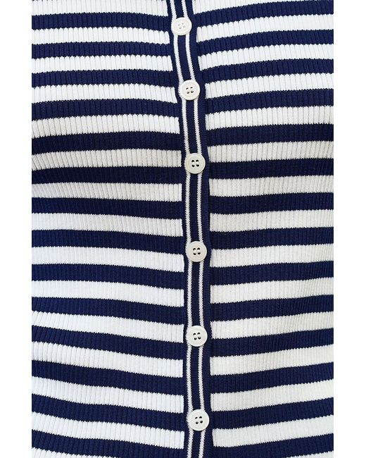 Yumi' Blue Nautical Striped Knitted Top