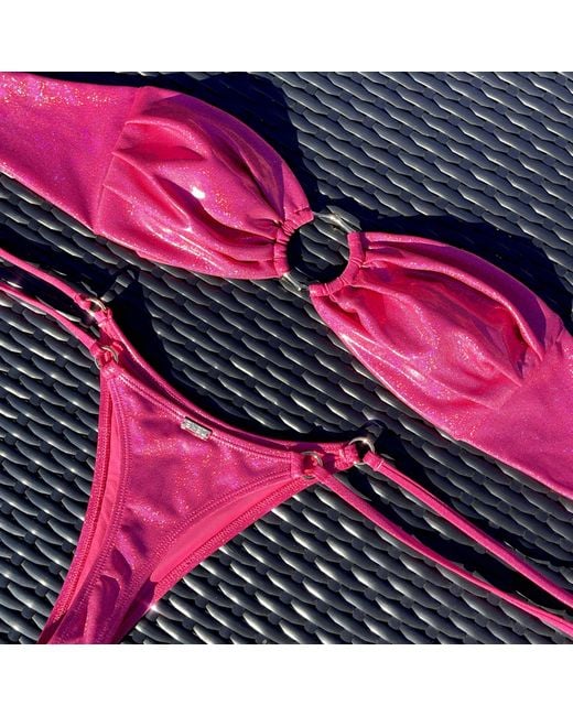 Enez Swim Purple Frida Bandeau Bikini Top