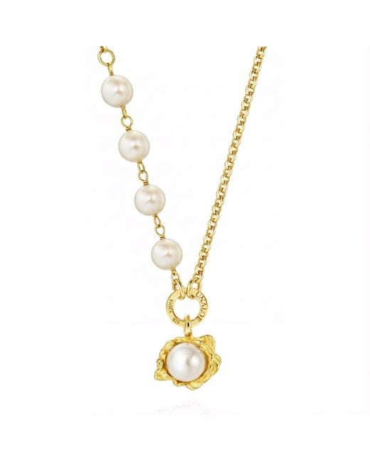 Unaloe Metallic Lumina Necklace-Plated With Pearl