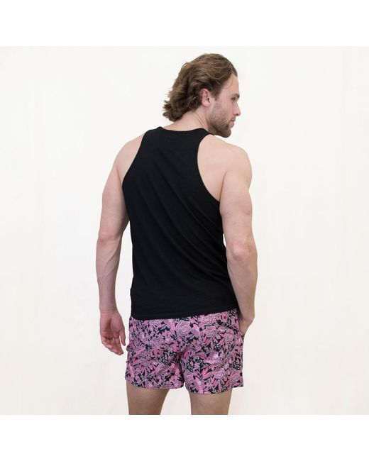 Lords of Harlech Red Quack Cutout Floral Swim Short for men
