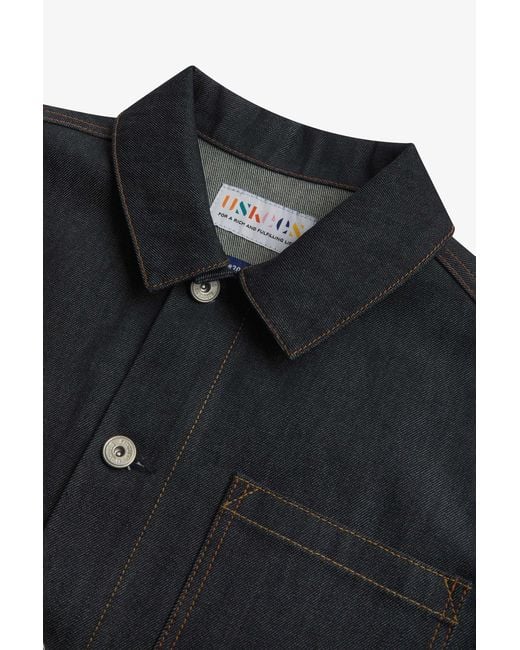 Uskees Blue Overshirt for men