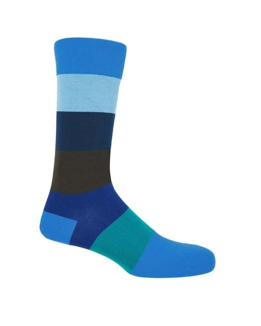 Peper Harow - Made in England Blue Groomsmen's Socks Bundle for men