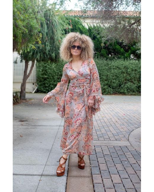 Jennafer Grace Natural Boogie Muse Wrap Dress