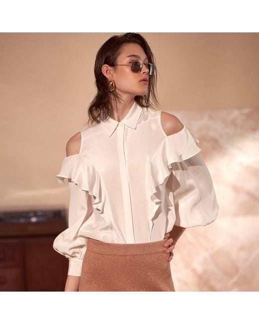 Emma Wallace White Drew Blouse