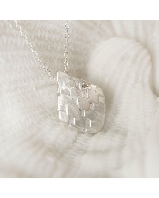 Claire Hill Designs Metallic Diamond Art Deco Necklace