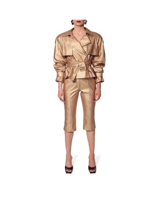 AGGI by HALEWSKI Natural Capri Dakota Knee Length Pants