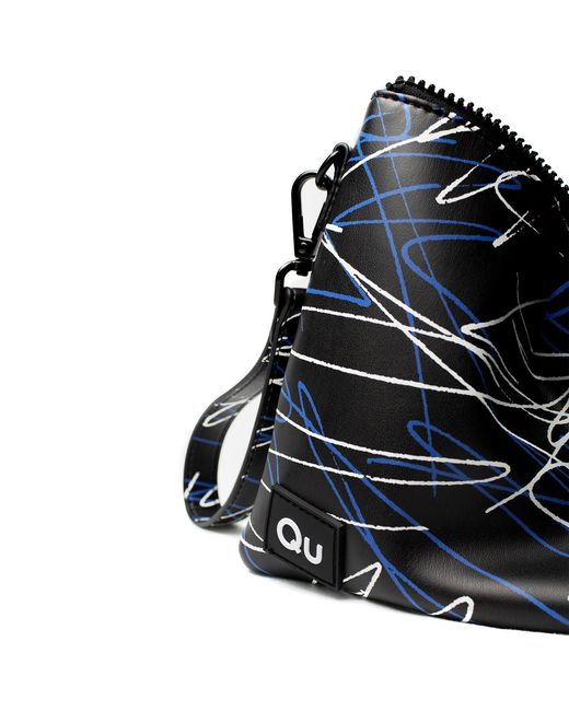Qu Blue Scribbles Pouch