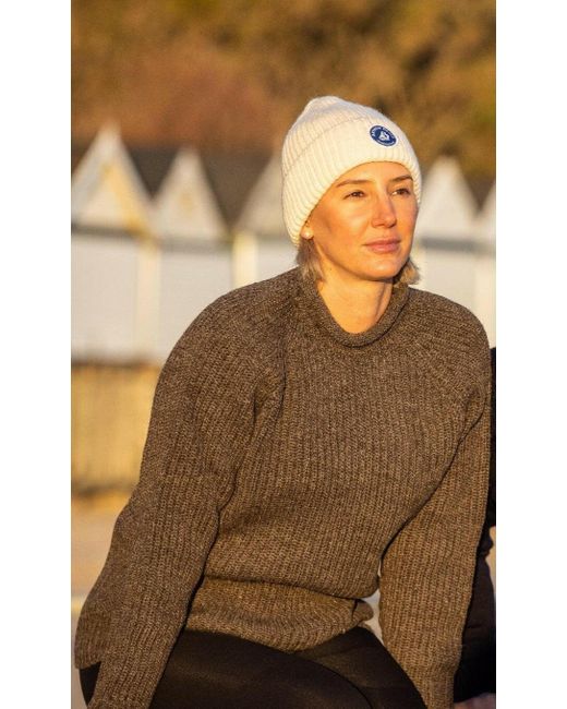 Arthur Beale Brown Neutrals Fisherman Jumper for men