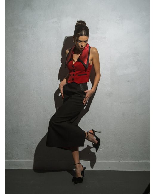 Tia Dorraine Born To Run Cropped Tailored Waistcoat, Fierce