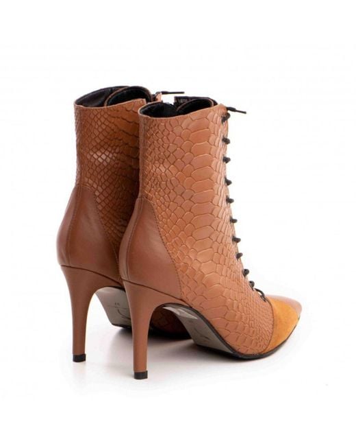 The 5Th Element Brown Daria Camel Mid-Ankle Slim Boots