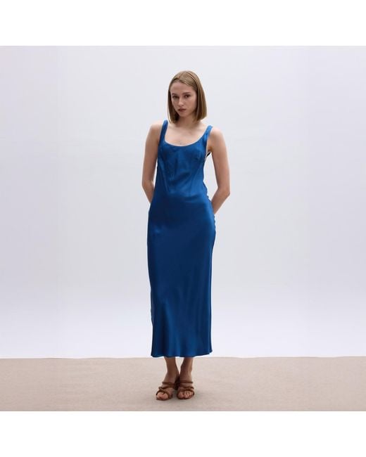 Roses Are Red Blue Charlotte Reversible Dress Ocean Vs