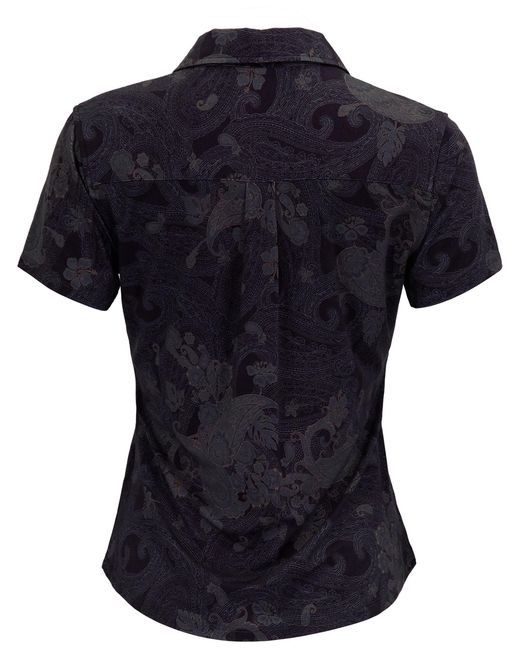 Lords of Harlech Black Shelley Paisley Explosion Printed Shirt