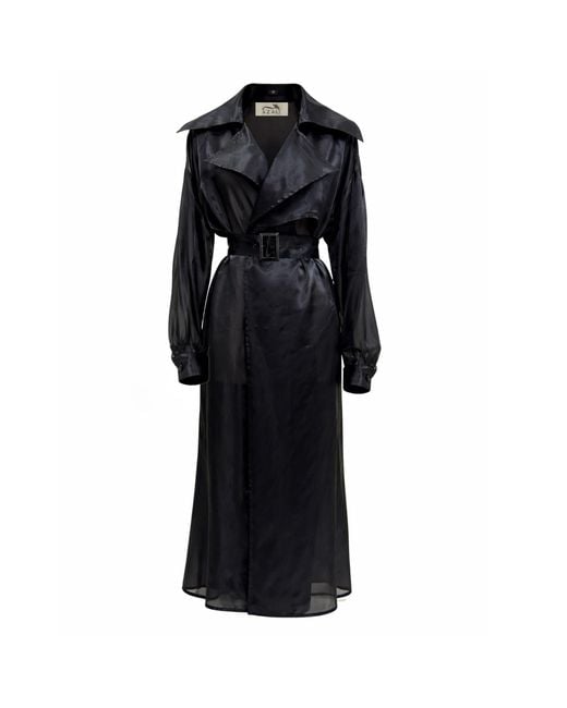 Azzali Black Hawa Trench Coat