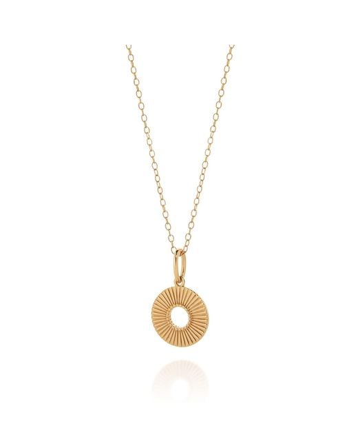 Nellou Jewellery Metallic Solar Circle Necklace Plated Sterling