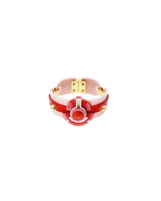 Gissa Bicalho Red Acrylic Handmade Bracelet Buriti