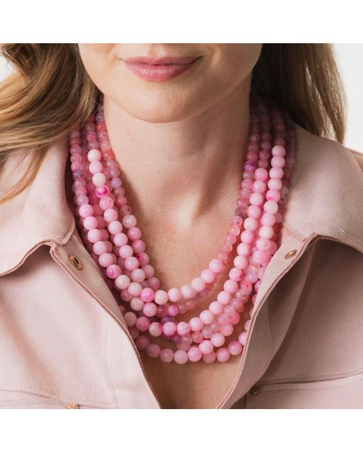 Fairchild Baldwin Pink Helena Carnation Necklace
