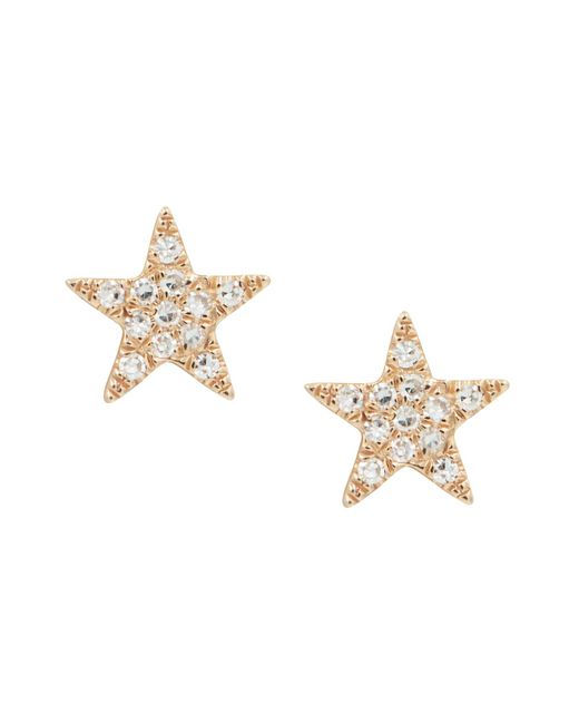 KAMARIA Metallic Star Diamond Stud Earrings