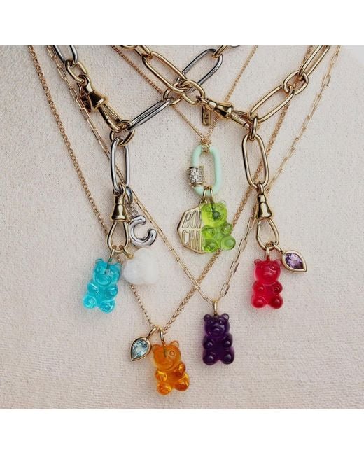 Hye Jane Jewelry Metallic Honey Quartz Gummy Bear Pendant
