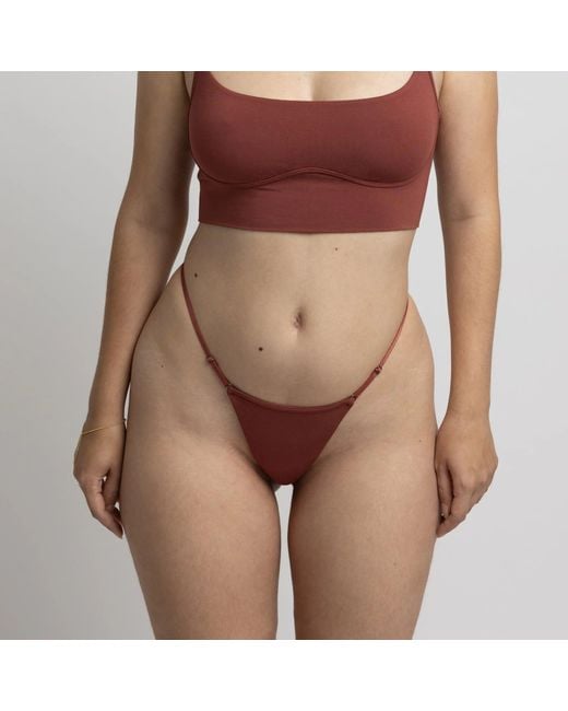 MONIQUE MORIN LINGERIE White Caress Micro-G String Sugar