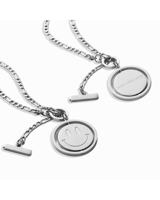 Hoops + Chains LDN Metallic Good Vibes Only Smiley Spinner