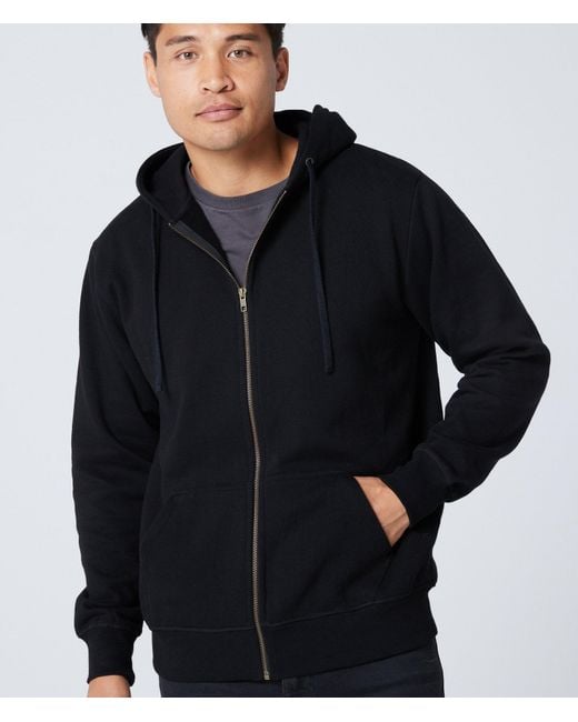Known Supply Black 100% Organic Cotton Zip Hoodie