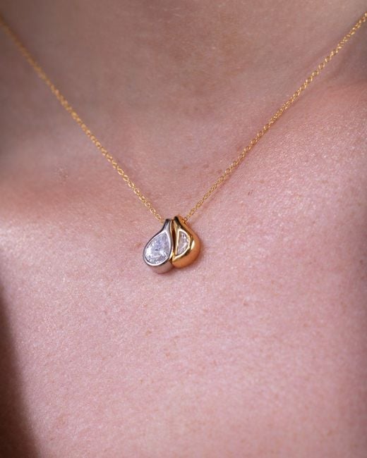 Zynnia Collective Metallic Yin-Yang Pendant Necklace