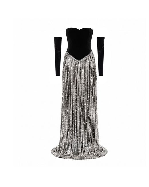 Nur Karaata Gray Cosette Gown