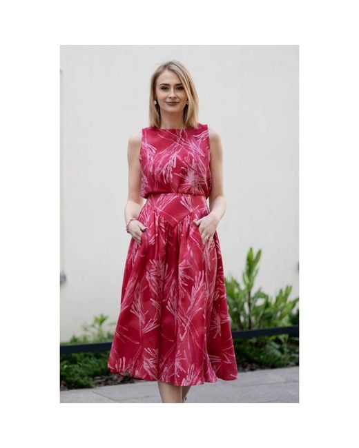 Oh!Zuza Pink Neutrals Matte Viscose Top & Midi Skirt Set
