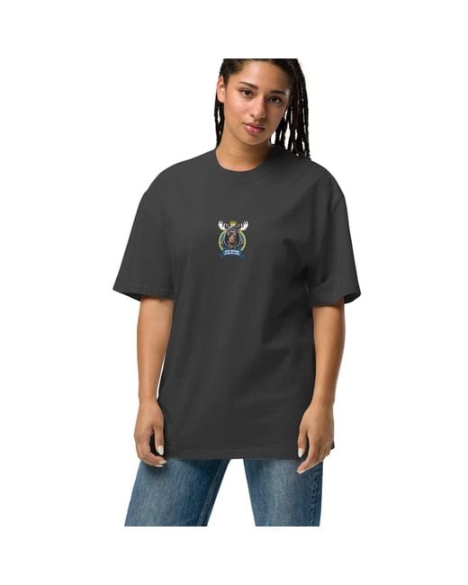 Anchor and Crew Black Faded R. R. C. Alce El Clasico Football Cotton Oversized T-Shirt for men