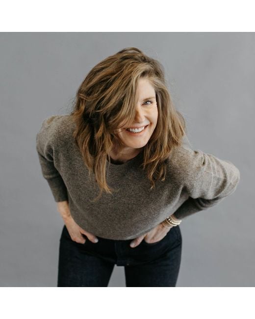 Zenzee Gray Cashmere Crew Neck Boyfriend Sweater