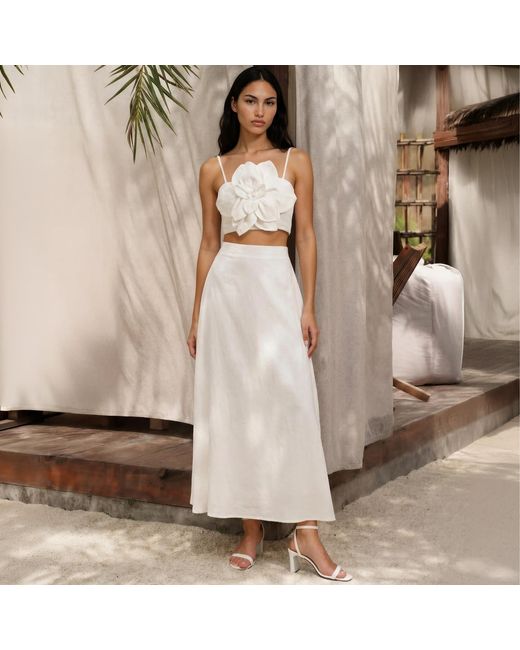 Yumi Kim White Juki Linen Skirt