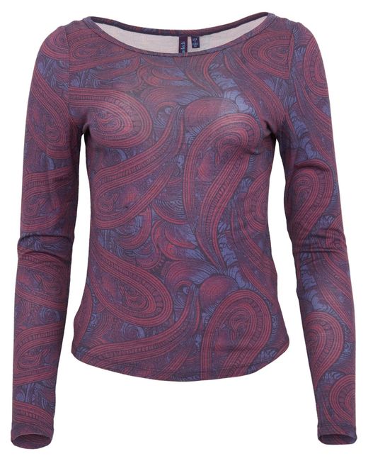 Lords of Harlech Purple Carly Merino Long Sleeve Crewneck Shirt