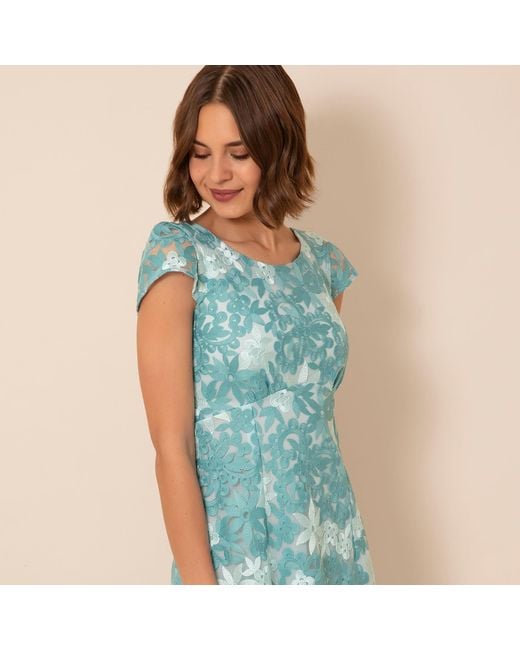 Alie Street London Blue Charlotte Lace Dress Antique Aqua