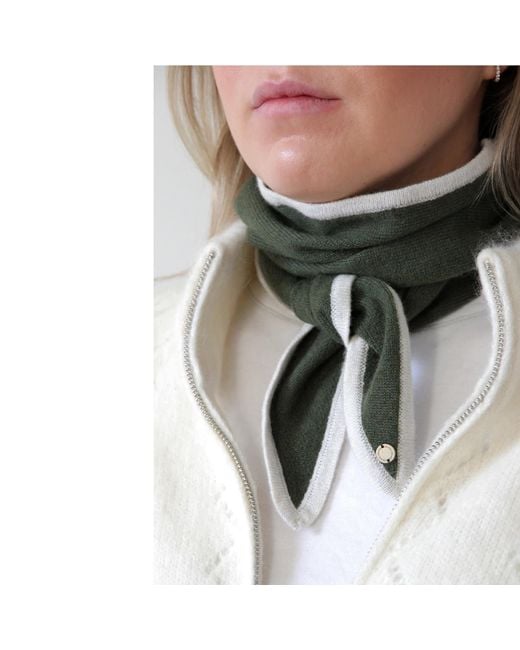 tirillm Green Ayla Small Neck Scarf