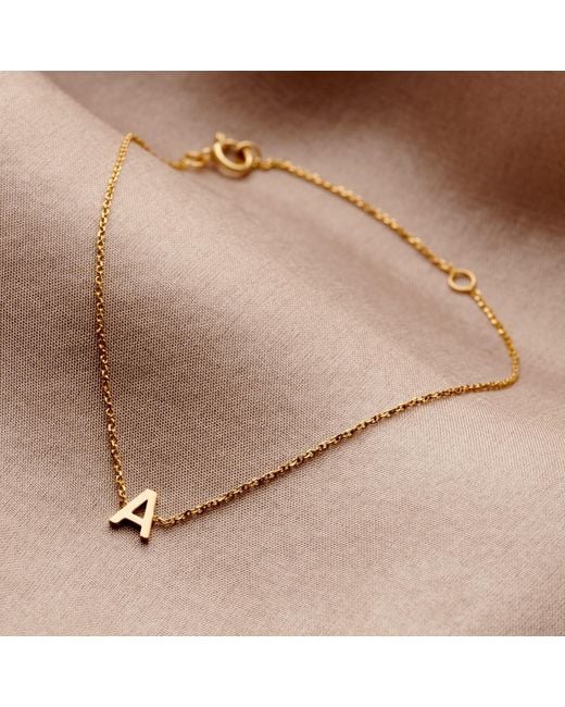 Posh Totty Designs Metallic Petite Gold Fine Initial Bracelet