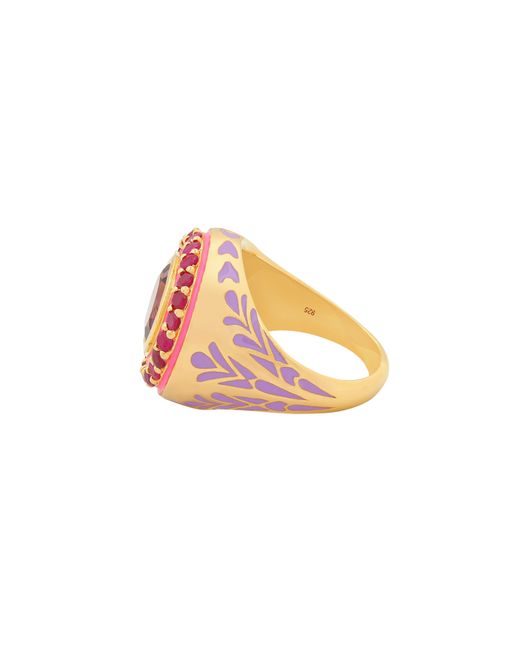 Après Youth Pink Firework Statement Ring Ruby