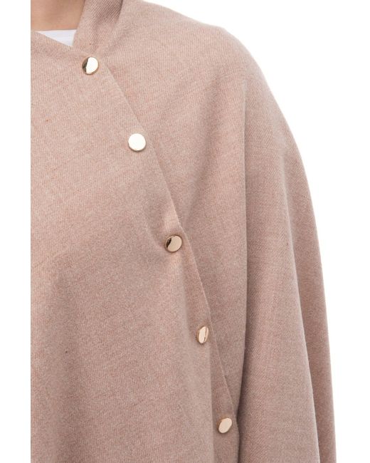 Franchetti Bond Natural Neutrals Gisella Light Mocha Button Poncho