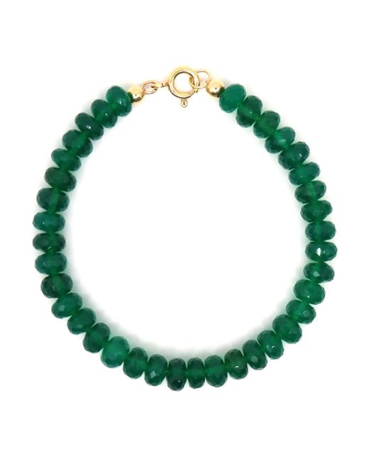 Shar Oke Green Onyx Beaded Bracelet
