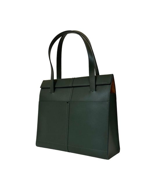 godi. Black The Roon Top Handle Leather Bag