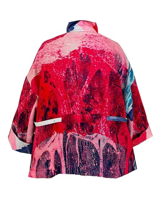 Maxjenny Red Square Boxy Jacket Print