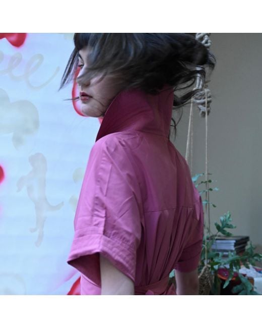 LA FEMME MIMI Pink Malinova Wrap Dress