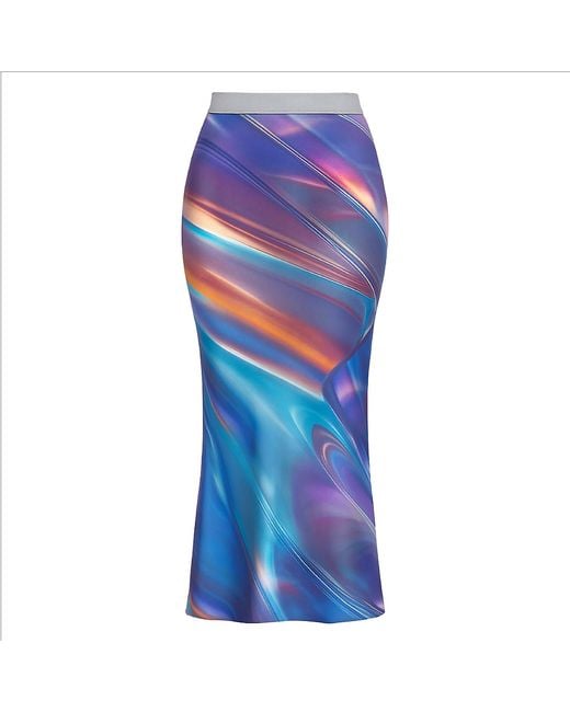 Noblesse Oblige Blue Pride Holographic Mesh Skirt